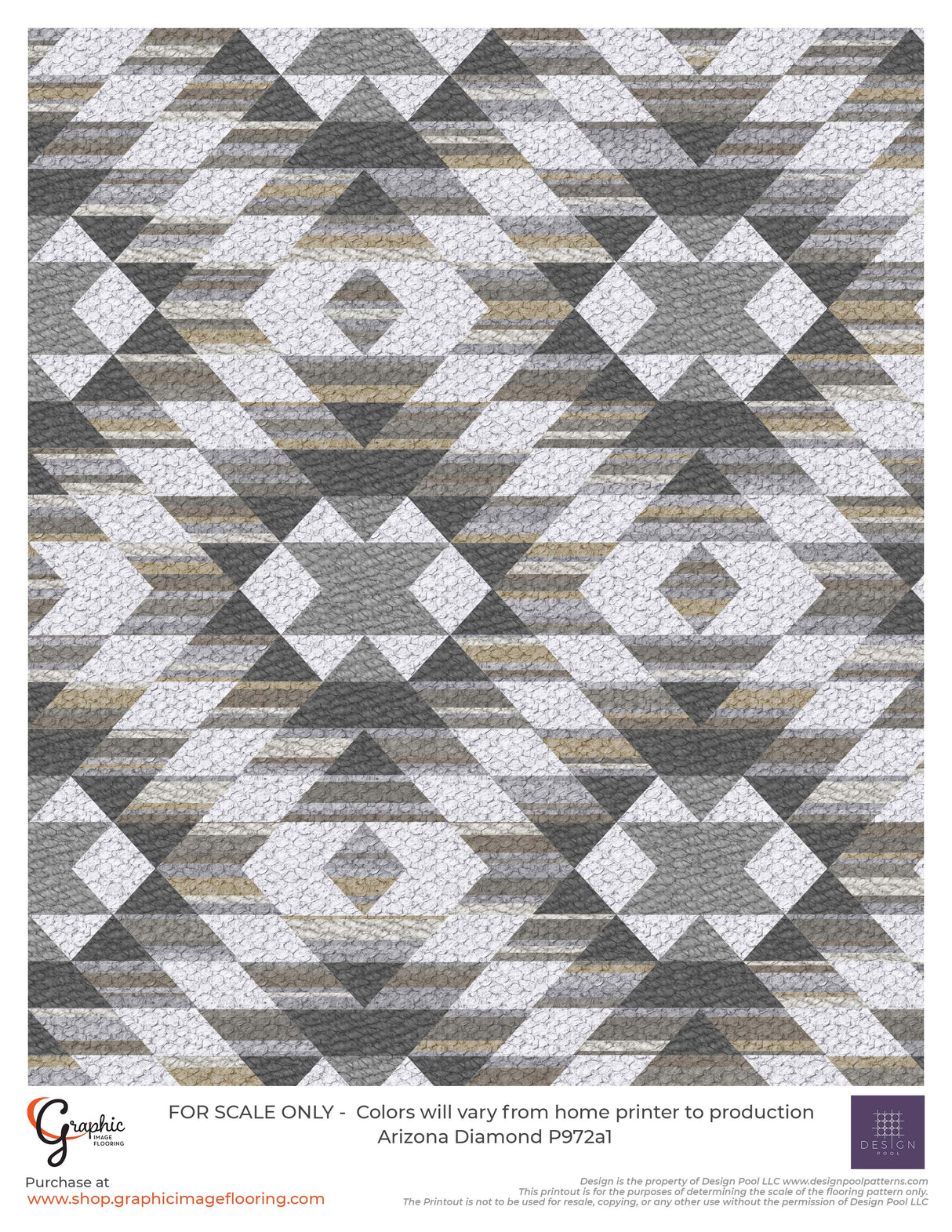 Arizona Diamond (P972) Custom Printed Vinyl Flooring Design